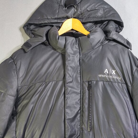 A/X Armani Exchange Winter Puffer Jacket boys youth size 3XL anthracite grey - Picture 2 of 16